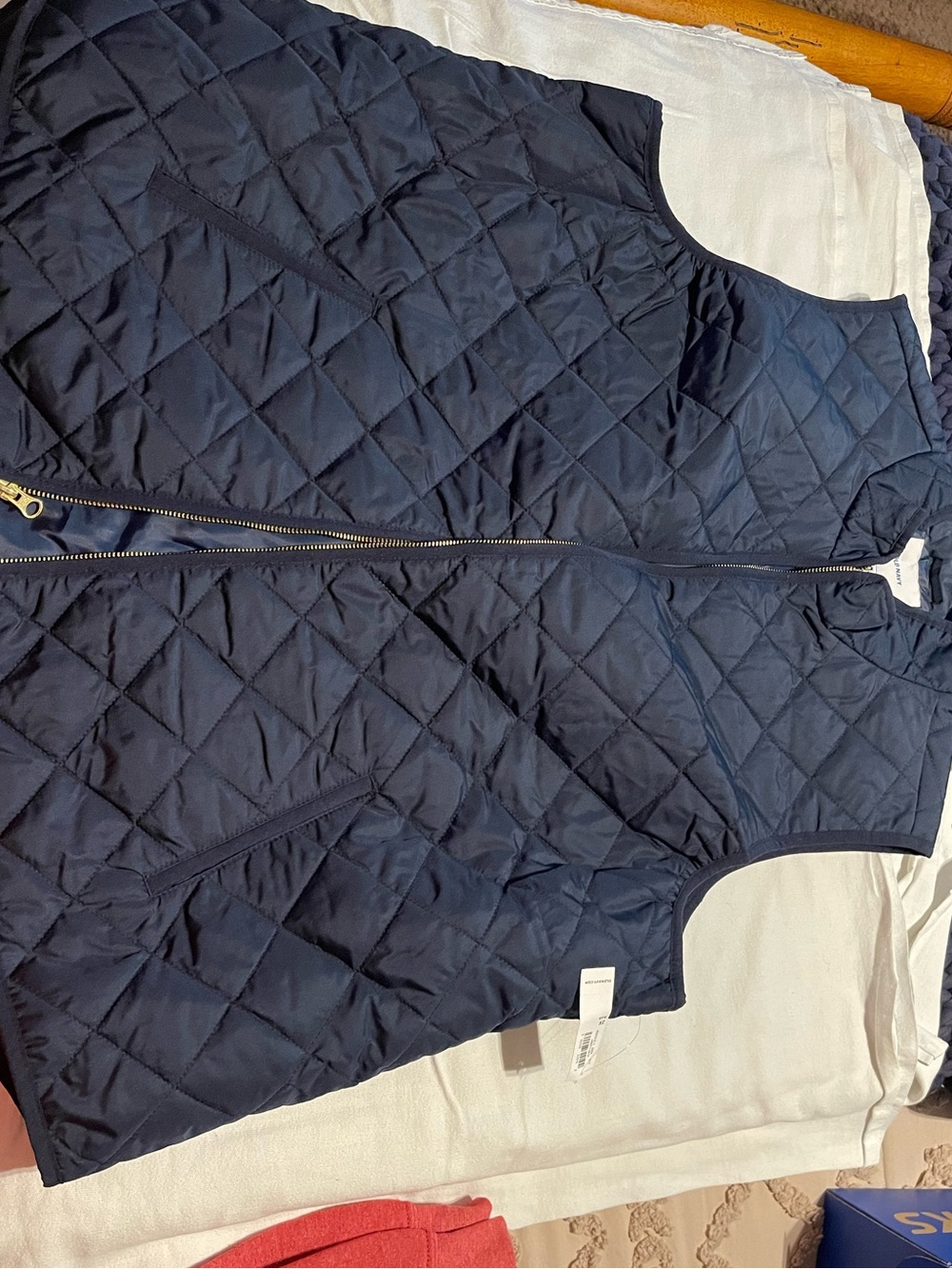 Old Navy Navy Quilted Vest Plus Size 2X